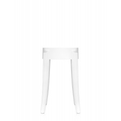 Tabouret Charles Ghost (hauteur 46 cm), couleur blanc, vue de face