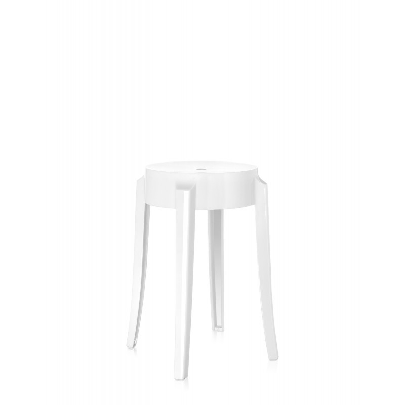 Tabouret Charles Ghost (hauteur 46 cm), couleur blanc