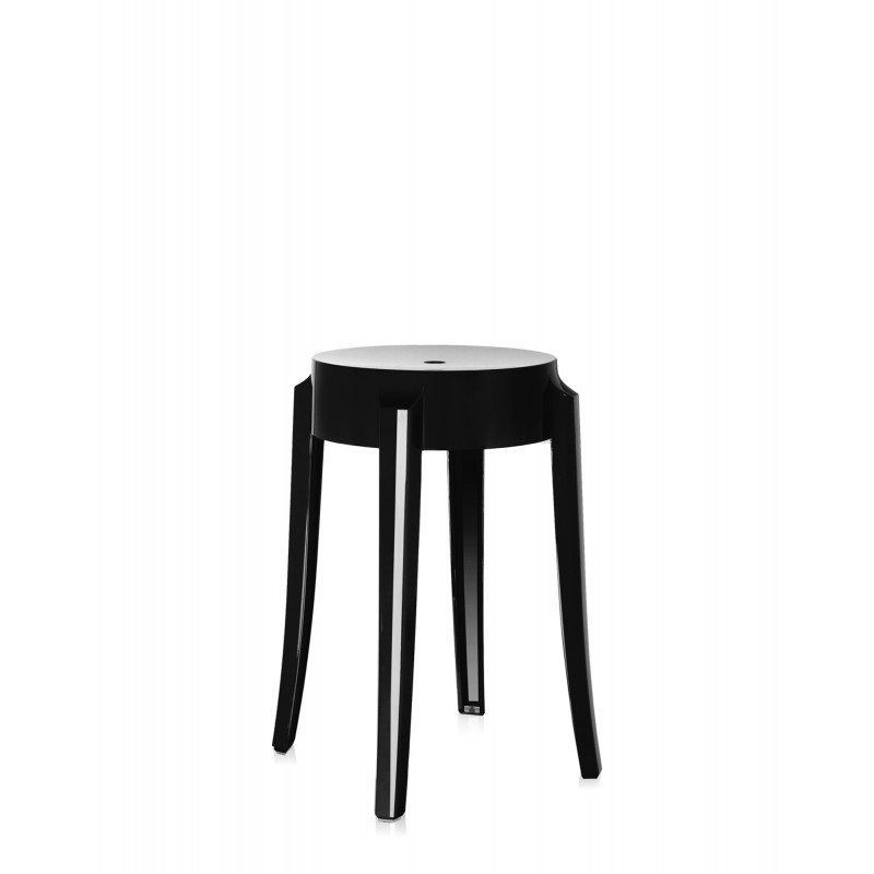 Tabouret Charles Ghost (hauteur 46 cm), couleur noir