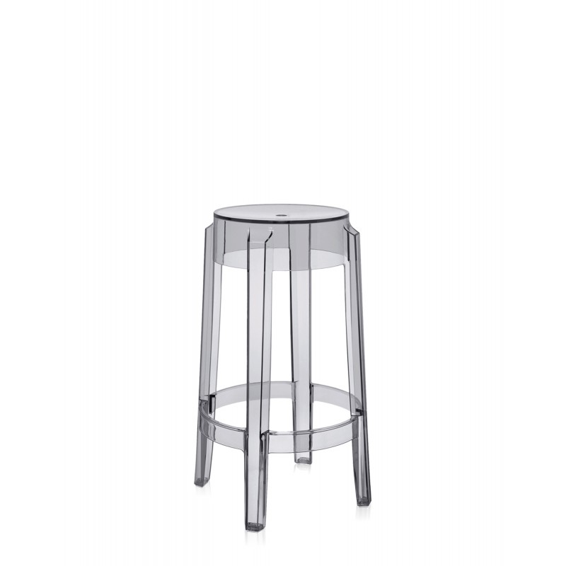 Tabouret de bar Charles Ghost (hauteur 65 cm), couleur fumé Tabouret de bar Charles Ghost (hauteur 65 cm), couleur fumé