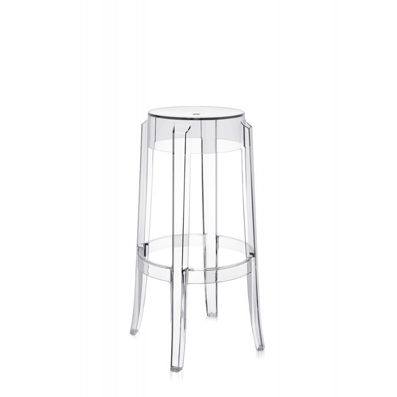 Tabouret de bar Charles Ghost (hauteur 75 cm), couleur cristal Tabouret de bar Charles Ghost (hauteur 75 cm), couleur cristal