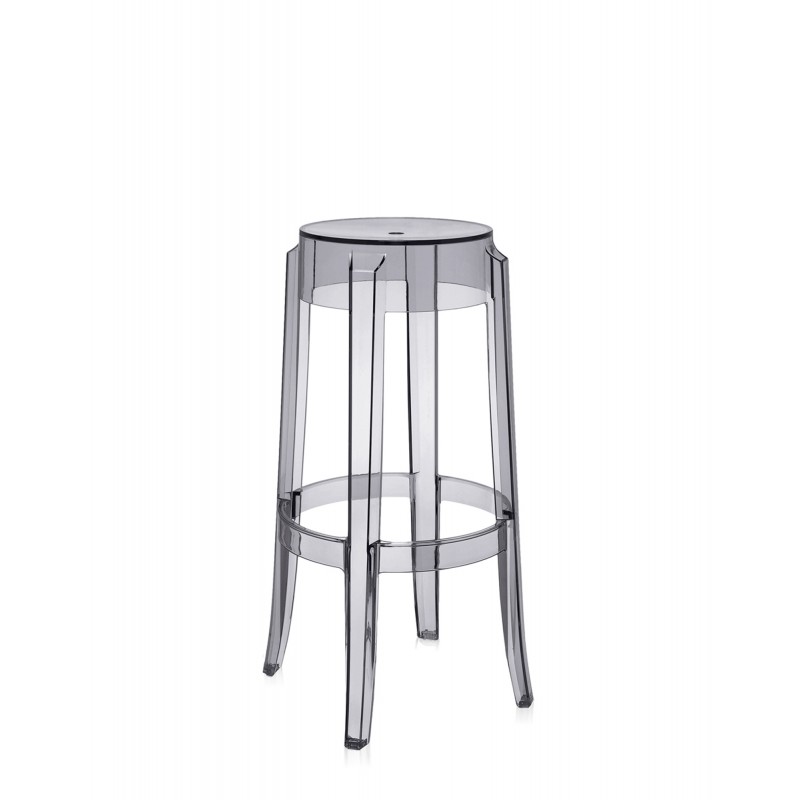 Tabouret de bar Charles Ghost (hauteur 75 cm), couleur fumé Tabouret de bar Charles Ghost (hauteur 75 cm), couleur fumé