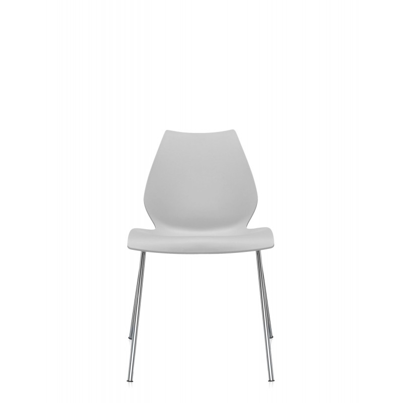 chaise gris clair MAUI vue de face chaise gris clair MAUI vue de face