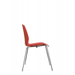 chaise rouge MAUI vue de profil