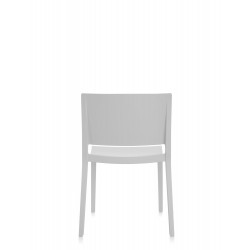 Chaise blanche Kartell LIZZ MAT, vue de dos