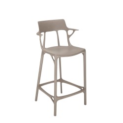 Tabouret de bar A.I. Stool Recycled, hauteur 65 cm, gris, vue de 3/4