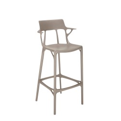 Tabouret de bar A.I. Stool Recycled, hauteur 75 cm, gris, vue de 3/4