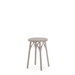 Tabouret A.I. Stool Light de couleur gris, hauteur 45 cm, vue de 3/4