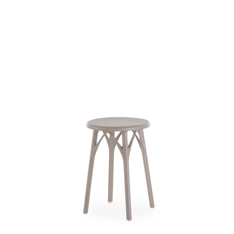 Tabouret A.I. Stool Light de couleur gris, hauteur 45 cm, vue de 3/4 Tabouret A.I. Stool Light de couleur gris, hauteur 45 cm, vue de 3/4
