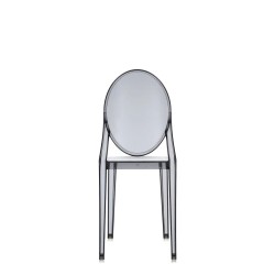 Chaise Kartell Victoria Ghost de couleur fumée, vue de dos