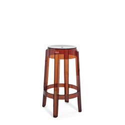 Tabouret de bar Charles Ghost (hauteur 65 cm), couleur ambre