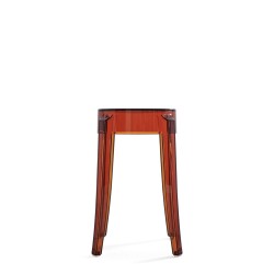 Tabouret Charles Ghost (hauteur 46 cm), couleur ambre, vue de face