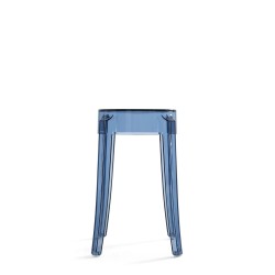 Tabouret Charles Ghost (hauteur 46 cm), couleur bleu poudré, vue de face