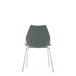 Chaise Kartell MAUI SOFT, tissu Noma Vert, structure chromée, vue de dos