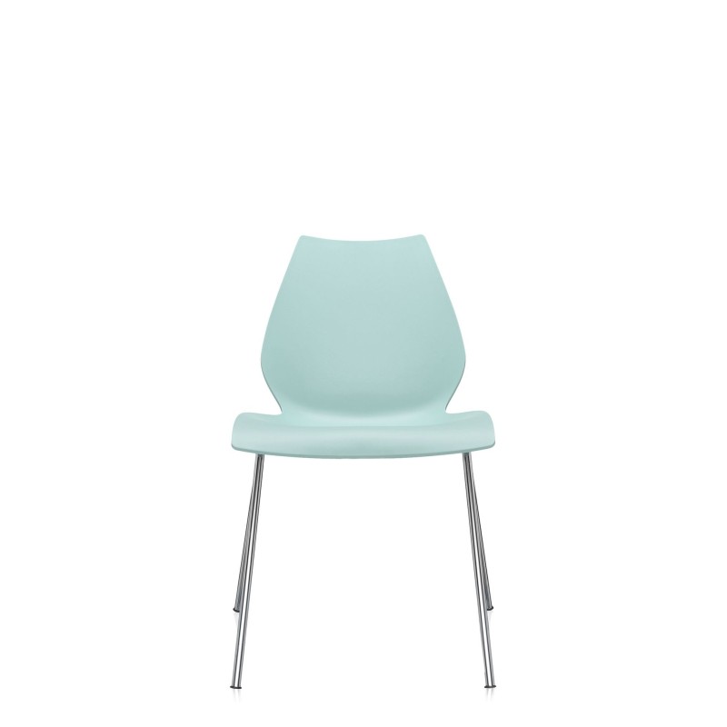 chaise MAUI bleu clair vue de face chaise MAUI bleu clair vue de face