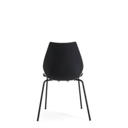 chaise anthracite MAUI structure noire vue de dos