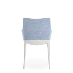 Chaise Kartell ELEGANZA NIA bleue/structure blanche vue de dos