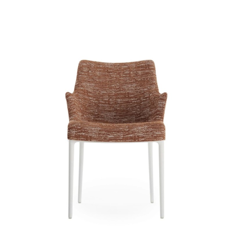 Chaise Kartell ELEGANZA NIA rouille/structure blanche vue de face Chaise Kartell ELEGANZA NIA rouille/structure blanche vue de face