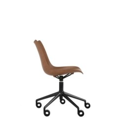  Chaise de bureau Kartell P WOOD bois foncé/noir  vue de profil