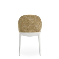 Chaise Kartell ELEGANZA ELA moutarde/structure blanche vue de dos