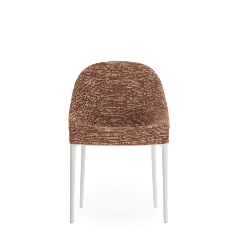 Chaise Kartell ELEGANZA ELA rouille/structure blanche vue de face Chaise Kartell ELEGANZA ELA rouille/structure blanche vue de face