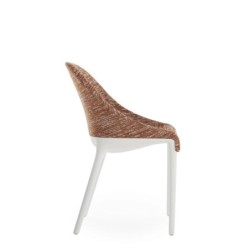 Chaise Kartell ELEGANZA ELA rouille/structure blanche vue de profil