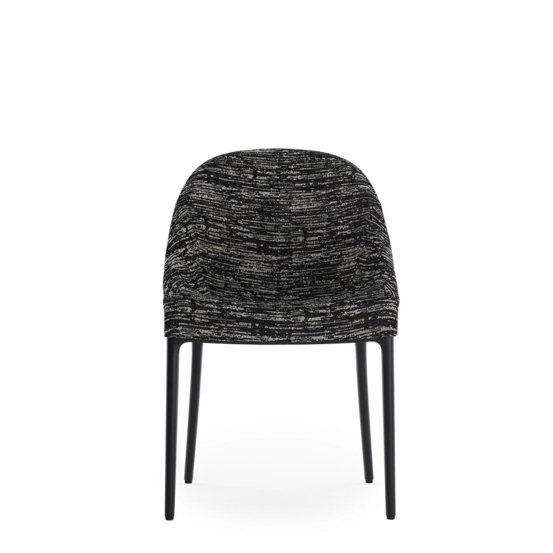 Chaise Kartell ELEGANZA ELA noire/structure noire vue de face Chaise Kartell ELEGANZA ELA noire/structure noire vue de face