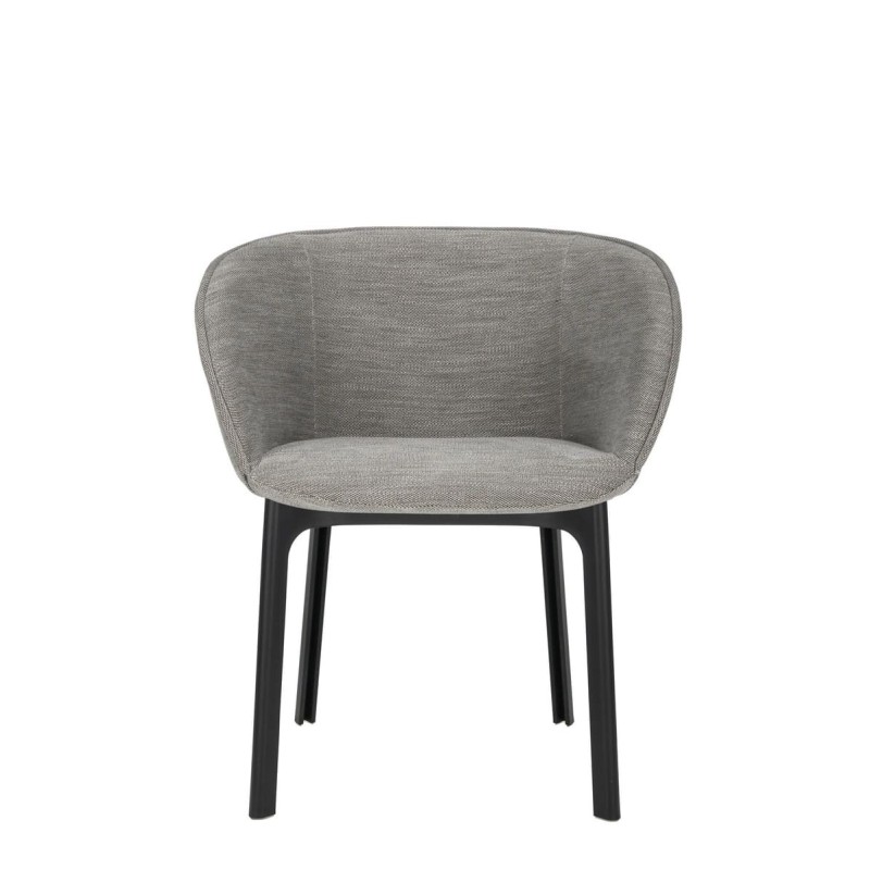 Chaise Kartell CHARLA tissu antibes gris clair vue de face Chaise Kartell CHARLA tissu antibes gris clair vue de face
