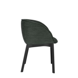 Chaise Kartell CHARLA tissu antibes vert vue de profil