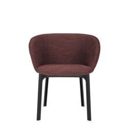 Chaise Kartell CHARLA tissu antibes marc de raisin vue de dos