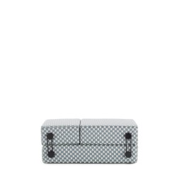 chauffeuse TRIX OUTDOOR LIBERTY, tissu Obi Check, couleur bleu, position fermée