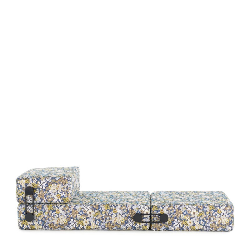 chauffeuse TRIX OUTDOOR LIBERTY, tissu Artemis, couleur jaune, position ouverte chauffeuse TRIX OUTDOOR LIBERTY, tissu Artemis, couleur jaune, position ouverte