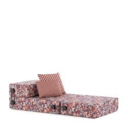 chauffeuse TRIX OUTDOOR LIBERTY, tissu Artemis, couleur rouille, vue 3/4