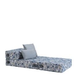 chauffeuse TRIX OUTDOOR LIBERTY, tissu Artemis, couleur bleu, vue 3/4