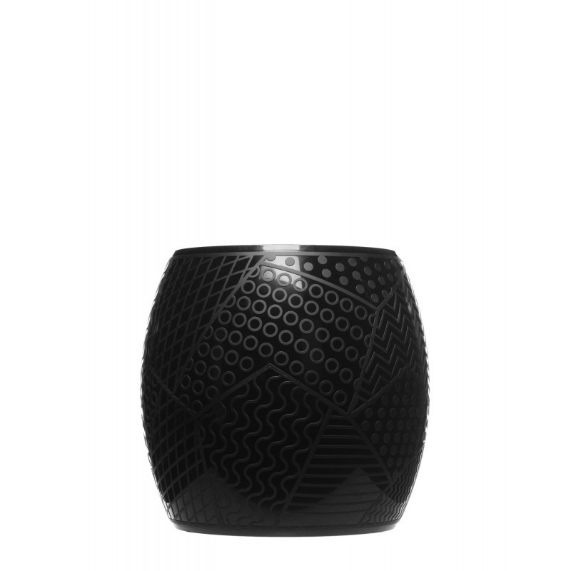 Tabouret noir, ROY de Kartell, vue de face