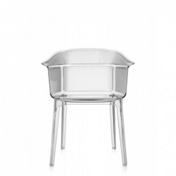 Chaise PAPYRUS cristal, vue de face
